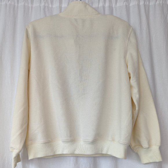 Vintage Winter Festive Cream Sweater Size Medium Petite - Picture 11 of 15